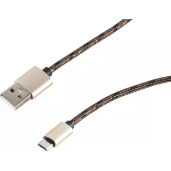 SHIVERPEAKS S-Conn USB 2.0 Kabel, USB-A auf Micro-USB B, 0,9 m, Braun 14-50079