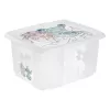keeeper Aufbewahrungsbox karolina Stitch, 24 Liter drehbare/stapelbare Box mit Deckel, PP, Transparent, 1 Stück 1223700131900