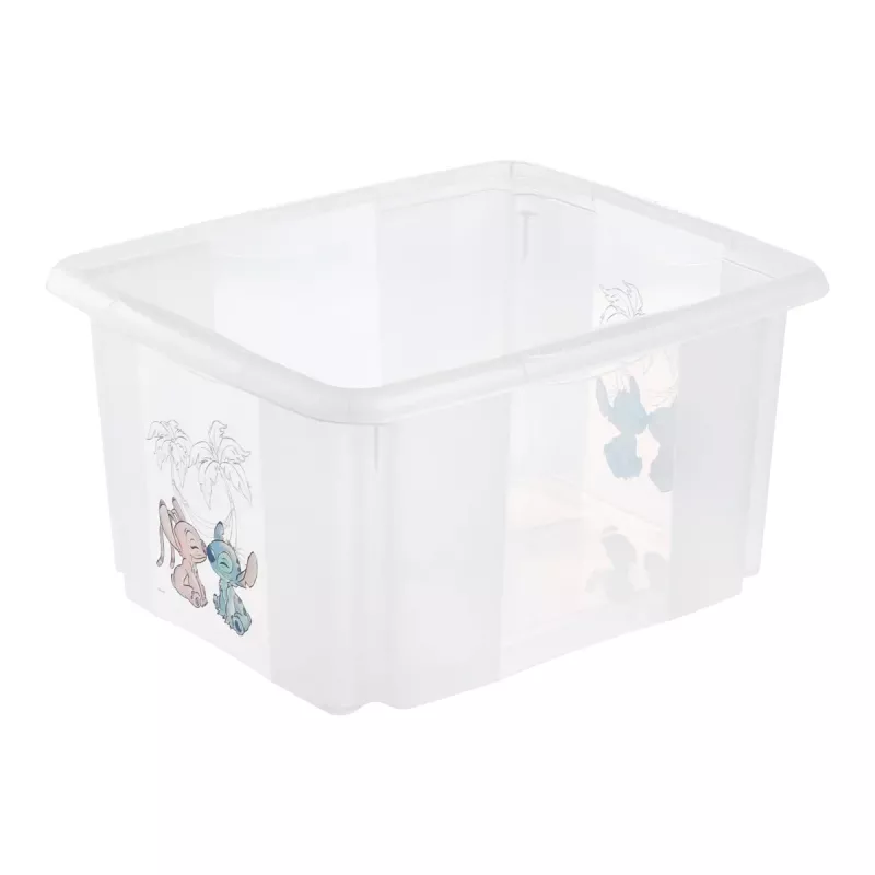 keeeper Aufbewahrungsbox karolina Stitch, 24 Liter drehbare/stapelbare Box mit Deckel, PP, Transparent, 1 Stück 1223700131900
