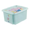keeeper Aufbewahrungsbox karolina Peppa Pig, 24 Liter Dreh-/Stapelbox mit Deckel, PP, Aquamarin, 1 Stück 1223762433600