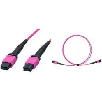 LogiLink FM7LC05 MPO Patchkabel, 12 Fasern, Multimode OM4 50/125 µm, MPO/PC B/B, Typ B, 5 m