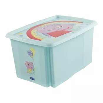keeeper karolina Peppa Pig Aufbewahrungsbox, 45 L, Aquamarin, mit Deckel, stapelbar 1223962433600