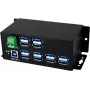 EXSYS EX-1112HMS 12-Port USB 3.2 Gen 1 Industrie-DIN-Schienen-Hub
