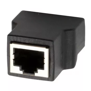 EXSYS EX-49112 RJ45-Buchse auf 8-Pin-Terminalblock-Adapter mit Drucktaster, CAT.5e