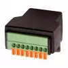 EXSYS EX-49112 RJ45-Buchse auf 8-Pin-Terminalblock-Adapter mit Drucktaster, CAT.5e