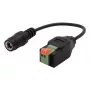 EXSYS DC-Buchse 5,5x2,1mm auf 2-poligen Klemmenblock Adapterkabel mit Druckknopf, 15cm EX-49141