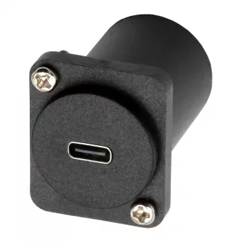 EXSYS D-Typ USB-C Buchse zu Buchse Adapter, USB 3.2 Gen 1, Panel-Montage, Schwarz (EX-49158)