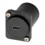 EXSYS D-Typ USB-C Buchse zu Buchse Adapter, USB 3.2 Gen 1, Panel-Montage, Schwarz (EX-49158)