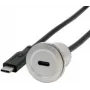 EXSYS EX-49183 Einbau-Adapter Metall, USB-C Buchse zu Stecker, USB 3.2 Gen 1, 30 cm