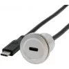 EXSYS EX-49183 Einbau-Adapter Metall, USB-C Buchse zu Stecker, USB 3.2 Gen 1, 30 cm