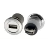 EXSYS EX-49191 Einbau-USB-2.0-Adapter, USB-A Buchse zu USB-A Buchse, Metall