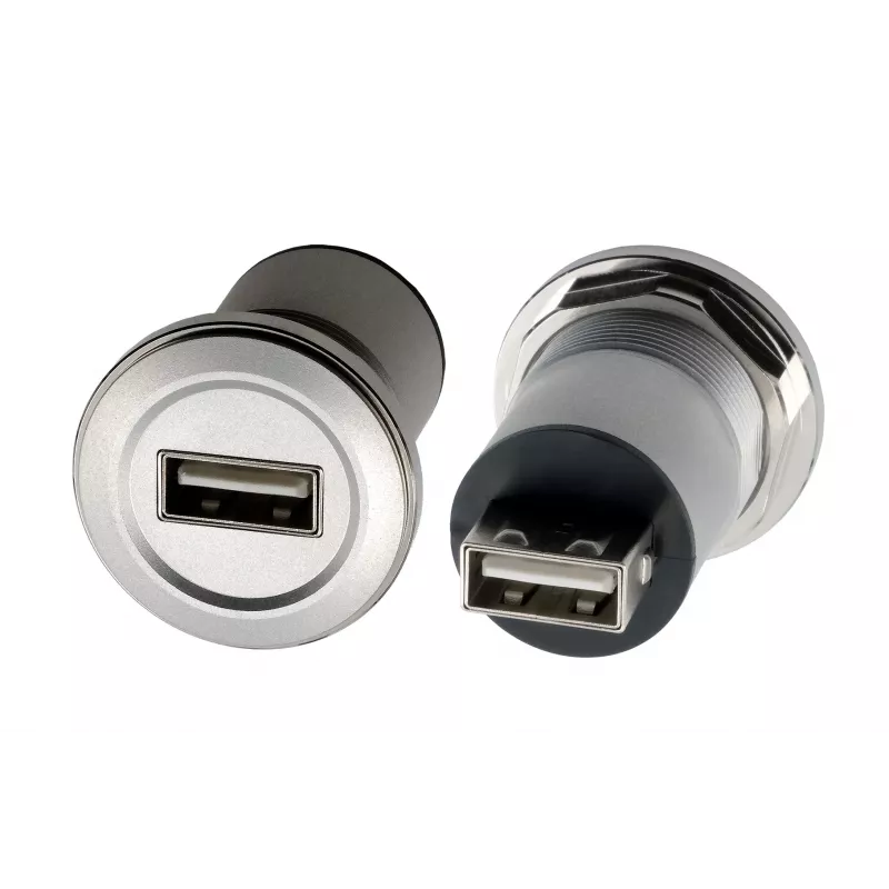 EXSYS EX-49191 Einbau-USB-2.0-Adapter, USB-A Buchse zu USB-A Buchse, Metall