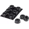 3M SJ 5009 MPBB Selbstklebende runde Pufferfüße, Schwarz, 22,3 mm Durchmesser x 10,1 mm Höhe, 6 Stück