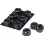 3M SJ 5009 MPBB Selbstklebende runde Pufferfüße, Schwarz, 22,3 mm Durchmesser x 10,1 mm Höhe, 6 Stück