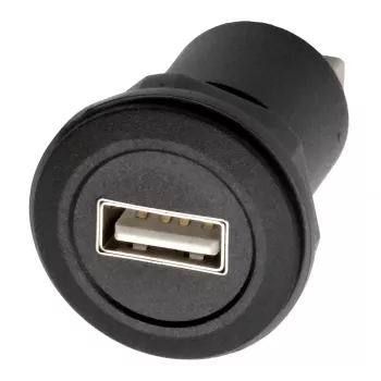 EXSYS EX-49212 USB 2.0 Einbauadapter, USB-A Buchse zu USB-A Buchse, Schwarz