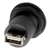 EXSYS EX-49212 USB 2.0 Einbauadapter, USB-A Buchse zu USB-A Buchse, Schwarz