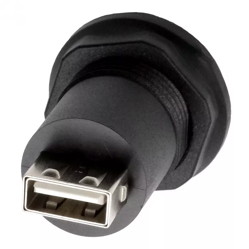 EXSYS EX-49212 USB 2.0 Einbauadapter, USB-A Buchse zu USB-A Buchse, Schwarz