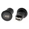 EXSYS EX-49212 USB 2.0 Einbauadapter, USB-A Buchse zu USB-A Buchse, Schwarz
