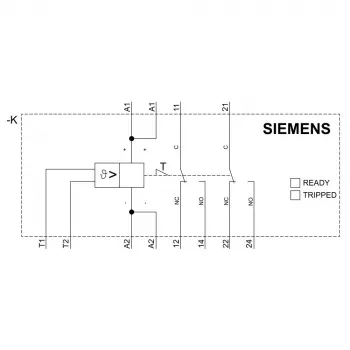 Siemens SIRIUS 3RN2 Thermistor-Motorschutzrelais 3RN2011-1BA30, 24 V AC/DC, 1 NO + 1 NC, Schraubklemmen, DIN-Schiene