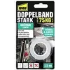 UHU Montageband STRONG, doppelseitig, bis zu 75 kg, weiß extra stark, Alternative zu Schrauben & Nägeln, haftet dauerhaft – 1 Stück (46890)