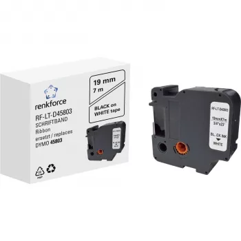 Renkforce RF-LT-D45803 Kompatible DYMO D1 Beschriftungsband-Kassette, 19 mm, Weiß/Schwarz, 7 m RF-6027838