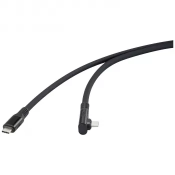 Renkforce USB4 USB-C auf USB-C Kabel 1m Schwarz 8K UHD Magnetischer Stecker RF-6438138