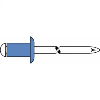 GESIPA Blindniet Stahl/Stahl 4x8mm Flachrundkopf Klemmbereich 2,5-4,5mm (6310443)