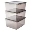 keeeper bea Aufbewahrungsbox-Set, 3x 18 L, Kristallgrau, Air-Control Deckel 3003182700000