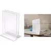 DEFLECTO DEMC150YTCRY A4 Hochformat doppelseitiger klarer Acryl-Broschürenhalter