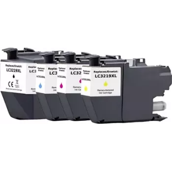 Renkforce Kompatible Tintenpatronen-Kombipackung für Brother LC-3219XL Serie – Schwarz, Cyan, Magenta, Gelb (RF-6954012)
