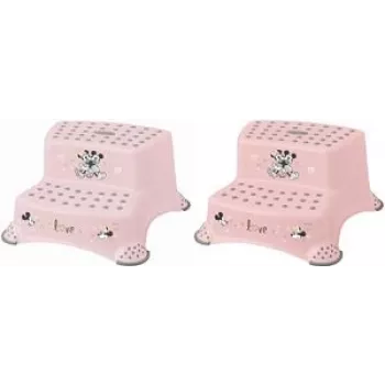 keeeper kids Tritthocker Igor Minnie, Nordic Pink mit Druck, Belastbarkeit 120 kg, rutschfeste Füße, 1 Stück 1003258124700