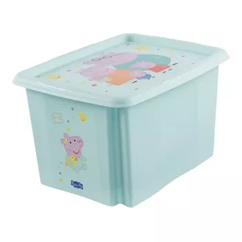 keeeper Karolina Peppa Pig Aufbewahrungsbox, 30 Liter, Aquamarin, mit Deckel, stapelbar 1223862433600