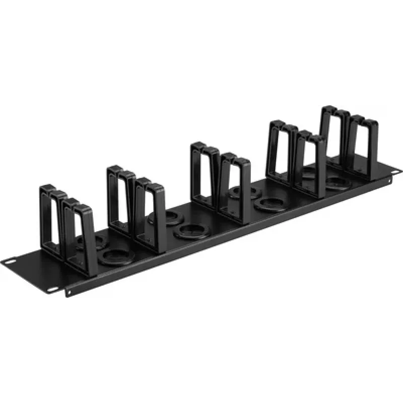 Renkforce RF-7116968 19 inch Rack-Kabelmanagement-Panel 2U 360° drehbare Kabelhalterungen Schwarz