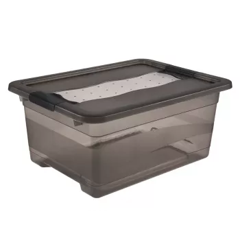 keeeper Cornelia Aufbewahrungsbox, 12 L, Kristallgrau Transparent, mit Schiebedeckel 1094182700000