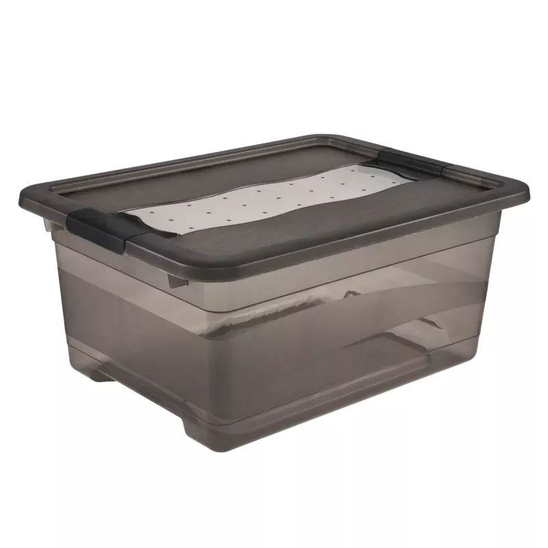 keeeper Cornelia Aufbewahrungsbox, 12 L, Kristallgrau Transparent, mit Schiebedeckel 1094182700000