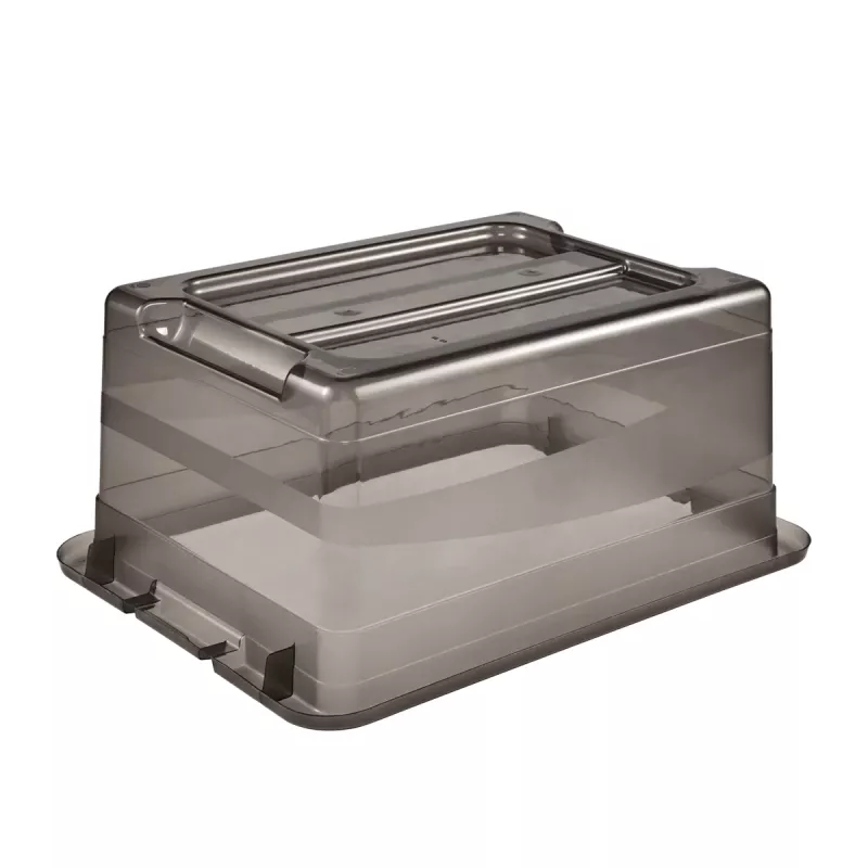 keeeper Cornelia Aufbewahrungsbox, 12 L, Kristallgrau Transparent, mit Schiebedeckel 1094182700000