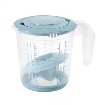 keeeper Matteo Messbecher-Set, 3-teilig, PP, Nordic Grey/Transparent, integrierte Skalen für Flüssigkeiten, Zucker, Mehl 3004568015500