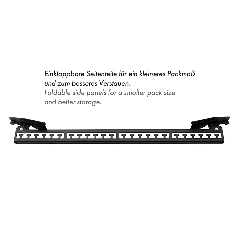 LogiLink PrimeLine 24-Port geschirmtes Cat.6A Keystone Patch Panel, 19 Zoll 1U, Schwarz (RAL9005), 24x Keystone Module enthalten NK5001