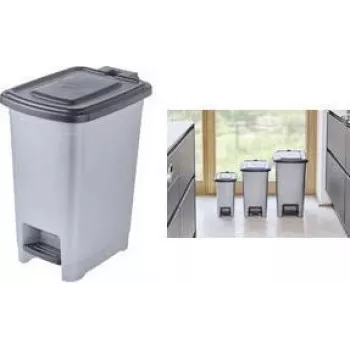 keeeper Olaf Tretabfalleimer, 25 Liter, Polypropylen, Hell Silber 1031416000000