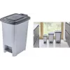 keeeper Olaf Tretabfalleimer, 25 Liter, Polypropylen, Hell Silber 1031416000000