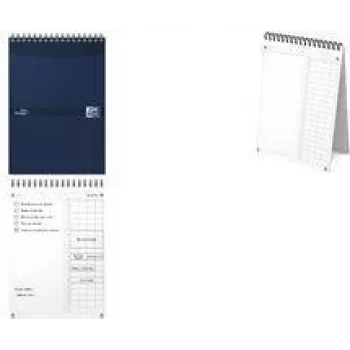 Oxford Essentials Time Manager Tages-Schreibtischplaner, DIN A5, Dunkelblau, 60 Blatt, selbststehend, Tagesübersicht, 1 Stück 400202462