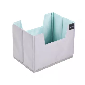 keeeper nea Einkaufsorganizer Größe L, Grau/Aquamarine, faltbar, verstärkter Boden, 38 L 1229862400000