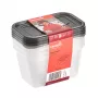 keeeper fredo fresh Aufbewahrungsbehälter-Set, 4 x 0,75 L, rechteckig, transparent mit grauen Deckeln 3067382700000