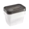 keeeper fredo fresh Aufbewahrungsbehälter-Set, 4 x 0,75 L, rechteckig, transparent mit grauen Deckeln 3067382700000