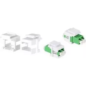 LogiLink NK0092 Keystone-Halterungen für LC-Duplex / SC-Simplex Kupplungen ohne Flansch, 100 Stück