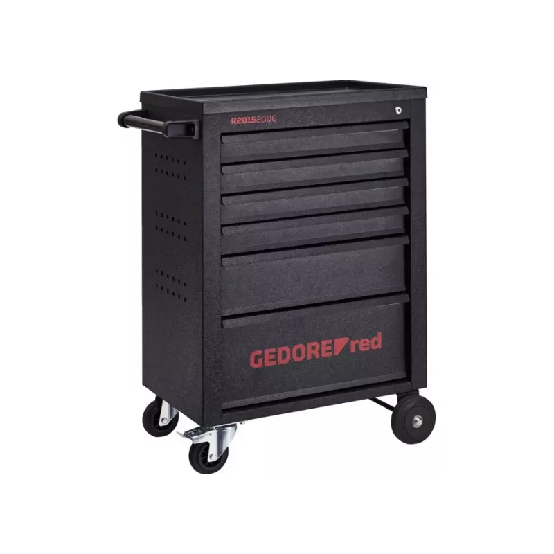 Gedore RED MECHANIC Werkstattwagen, 6 Schubladen, schwarz (3300012)
