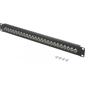 Renkforce RF-4541184 19 inch 1U Rack-Montage BNC Patchpanel, 16 Ports, Schwarz