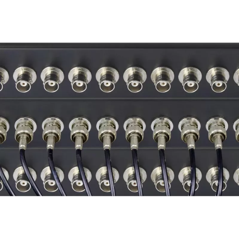 Renkforce RF-4541184 19 inch 1U Rack-Montage BNC Patchpanel, 16 Ports, Schwarz