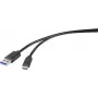 Renkforce RF-4599658 USB 3.2 Gen 1 Kabel, USB-A auf USB-C, 0,5 m, Schwarz