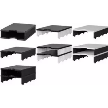 STYRO styrodoc uno 2-Fächer-Sortiermodul, Weiß/Schwarz 268-1102.09